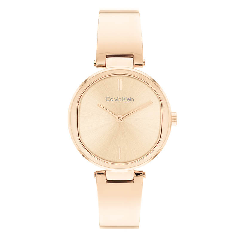 CALVIN KLEIN Quartz Movement Women's Watch 30mm*30mm*7.1mm Gold Dial Stainless Steel Case