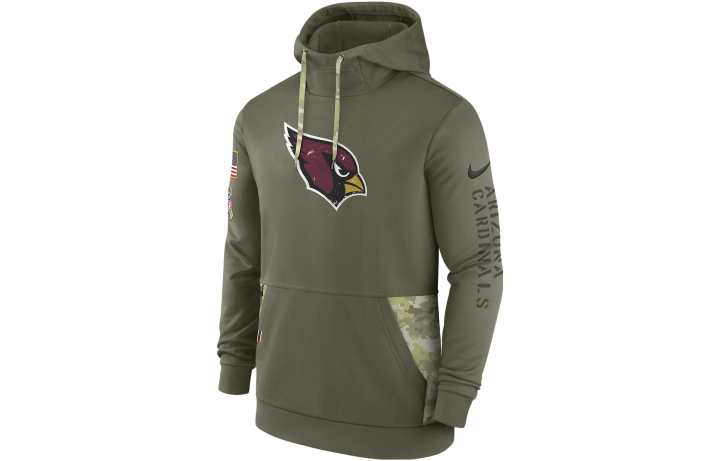 Nike Nike Detroit Lions Salute To Service Sideline Dominant Force Men's Nike Dri FIT Nfl Pullover Hoodie