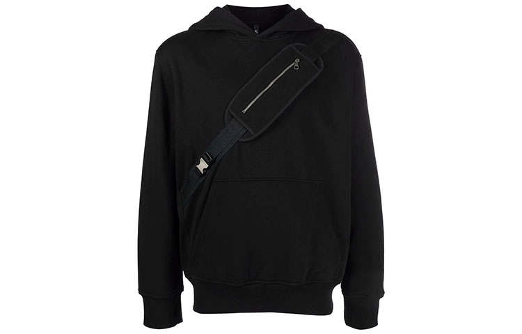 Neil Barrett Sweatshirts Men's Black Hooded Moderate Regular