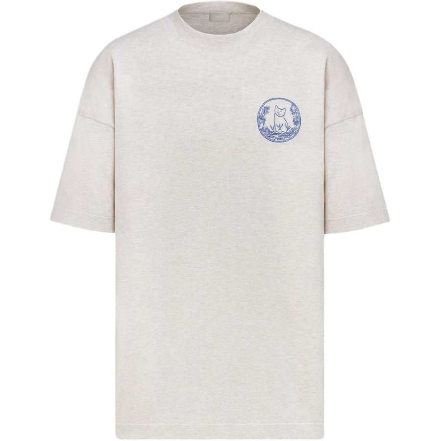 DIOR SS25 Summer Men's Clothing Collection T Shirt Men's Beige