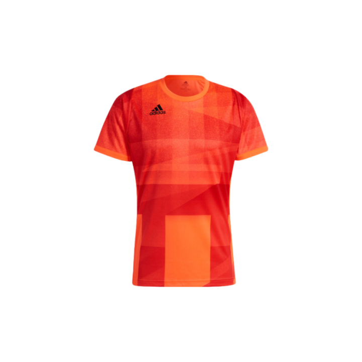 Adidas Adidas T Shirts Unisex Red Crew Neck Moderate Straight Fit
