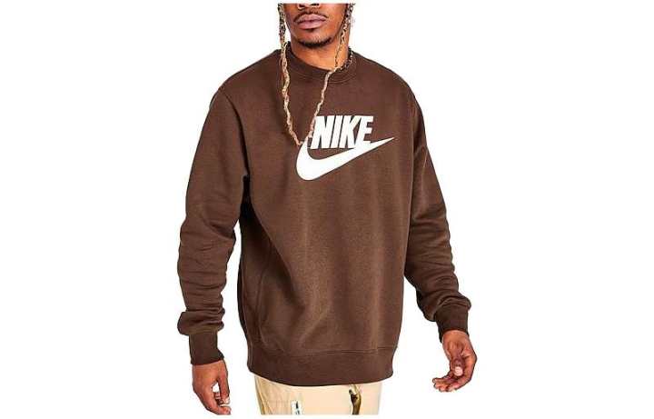 Nike Nike Sweatshirts Unisex Brown Crew Neck Moderate Regular