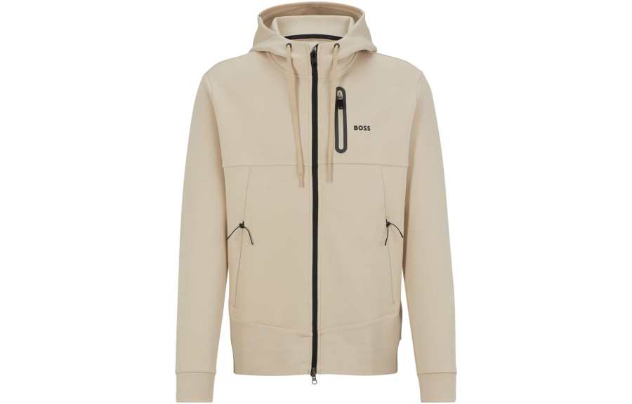 HUGO BOSS 【Best of: PromotionsPrevious Season】logo-print zip-up hoodie