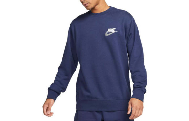 Nike Nike Sweatshirts Men's Marine Blue Crew Neck Moderate Regular