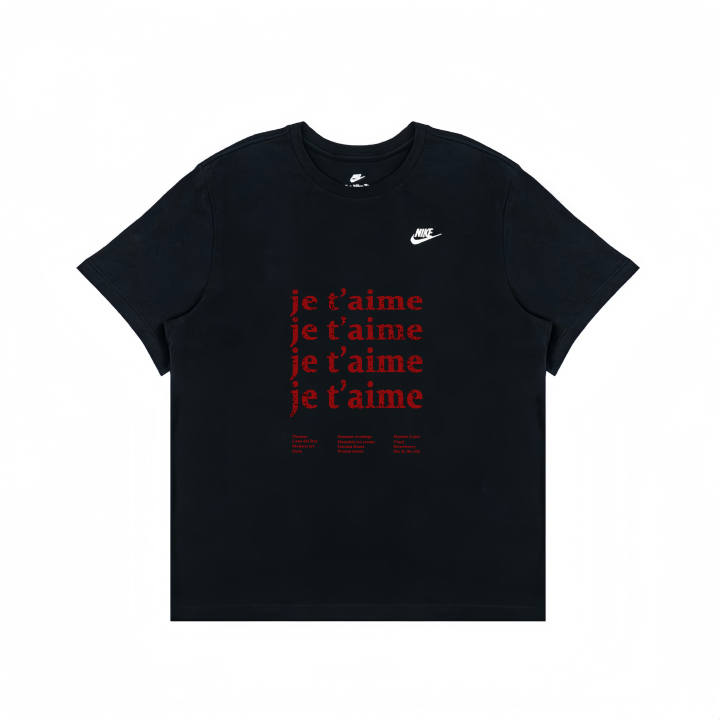 Nike Nike Bloom Je T'aime T Shirt Unisex Black