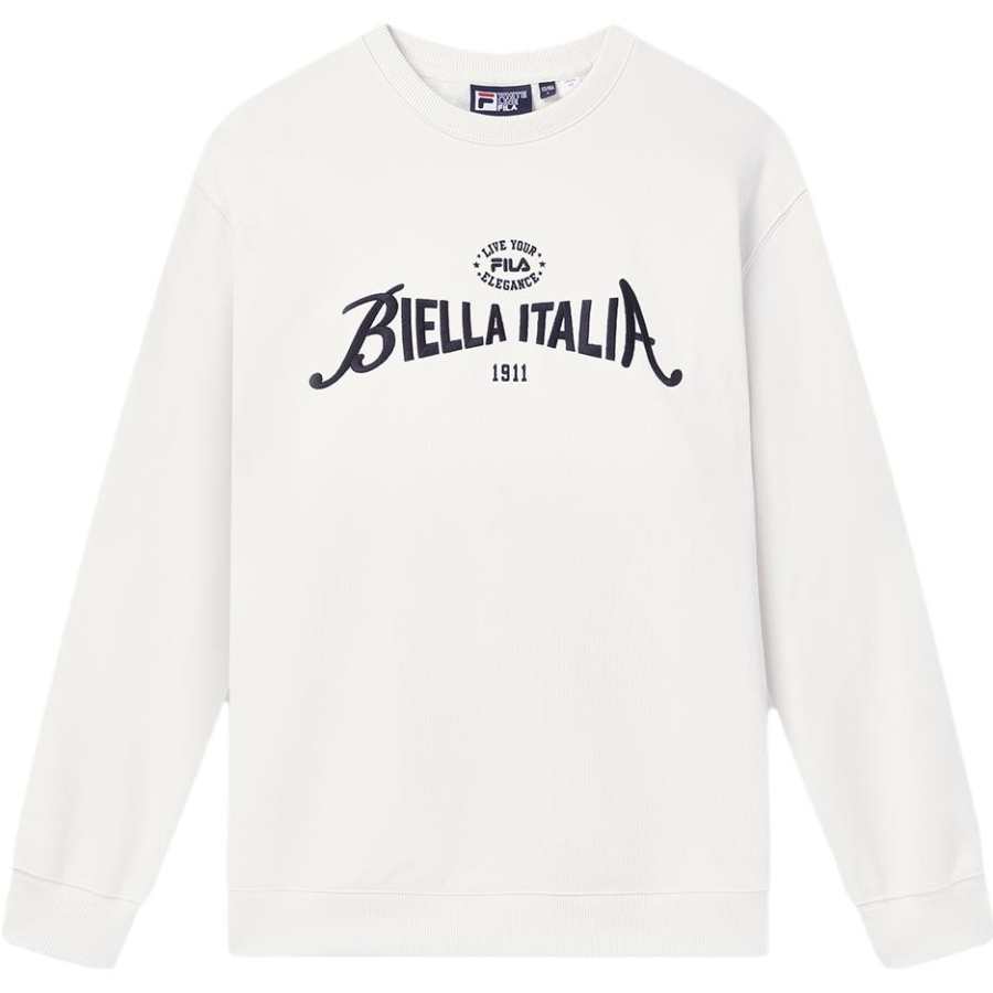 FILA Sweatshirts Unisex Ivory Crew Neck Moderate Regular