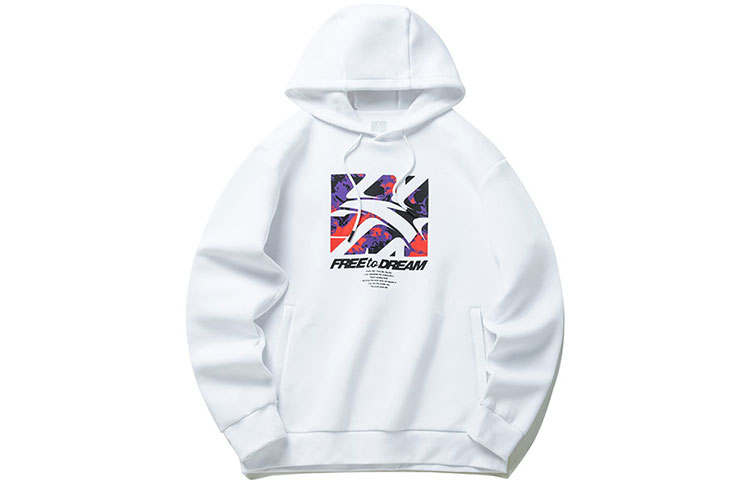ANTA Basketball Collection Sweatshirts Men's White Hooded Moderate Regular