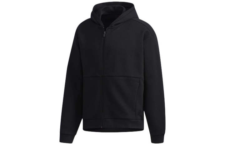 Adidas Adidas Sweatshirts Men's Black Hooded Moderate Cardigan