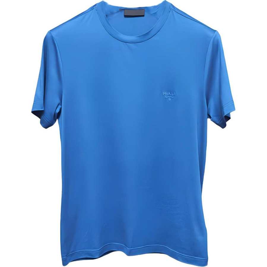 PRADA PRADA T Shirts Men's Blue Crew Neck Moderate