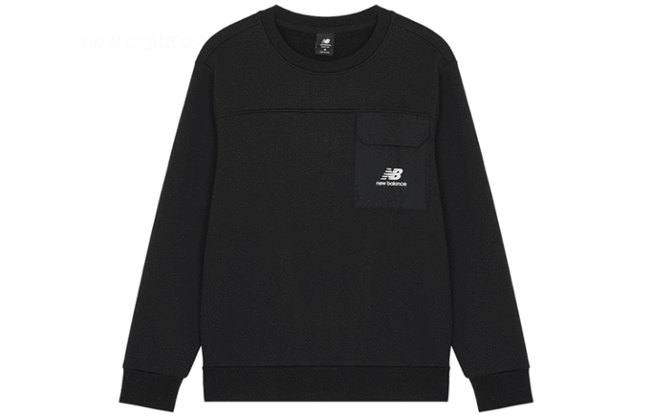 New Balance New Balance Sweatshirts Men's Black Crew Neck Moderate Regular