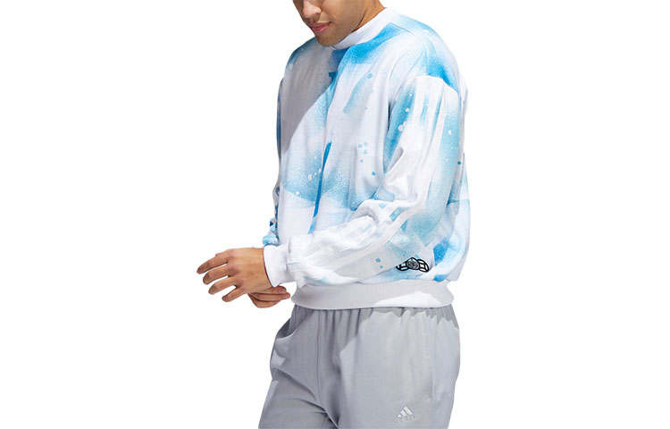 Adidas Adidas Sweatshirts Men's White Crew Neck Moderate Regular