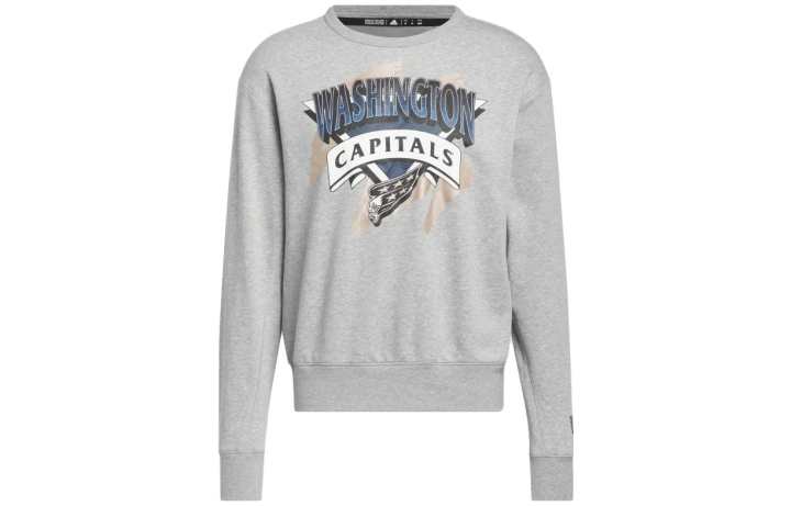 Adidas Adidas Sweatshirts Men's Medium Gray Crew Neck Moderate Regular