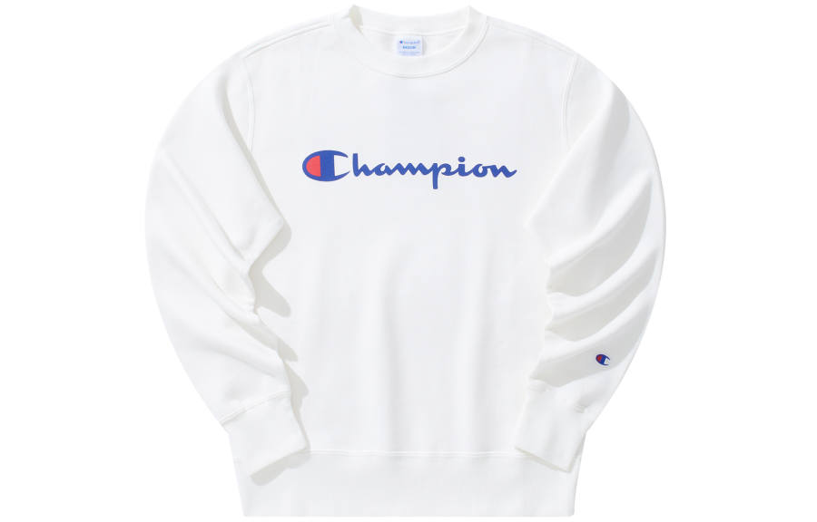 Champion Sweatshirts Unisex White Crew Neck Thickened Heavyweight
