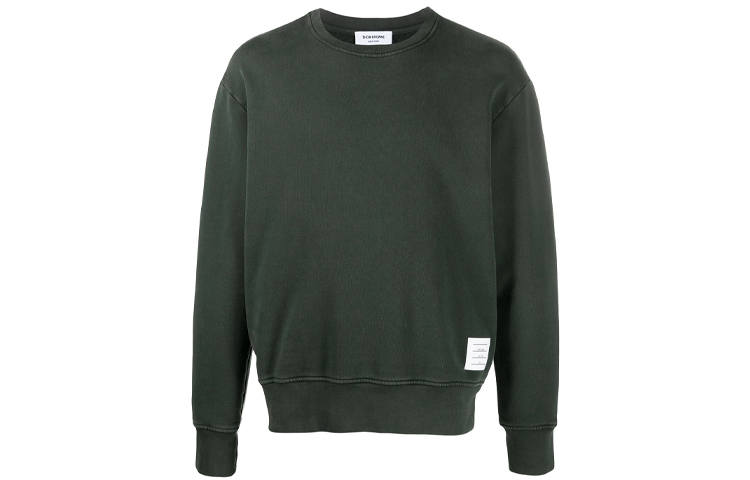 THOM BROWNE THOM BROWNE Sweatshirts Men's Dark Green Crew Neck Moderate Regular