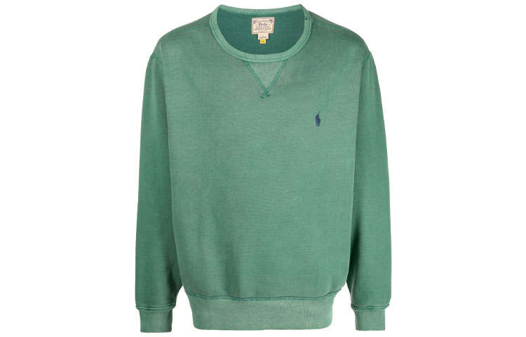 Polo Ralph Lauren Sweatshirts Men's Green Crew Neck Moderate Regular