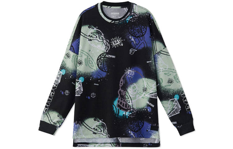 Li-Ning Li Ning BADFIVE Sweatshirt Men's Black All Over Print