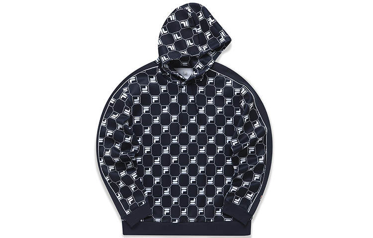 FILA Athletics Sweatshirts Men's All Over Print Hooded Moderate Regular