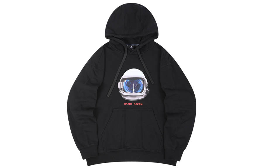PEAK PEAK Sweatshirts Men's Black Hooded Moderate Regular