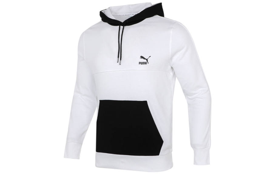 PUMA PUMA Sweatshirts Men's White Hooded Moderate Regular
