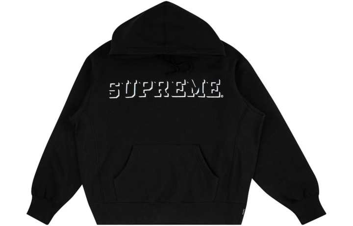 Supreme Supreme Sweatshirts Men's Black Hooded Moderate Regular
