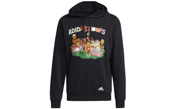 Adidas Adidas Sweatshirts Men's Black Hooded Moderate Regular