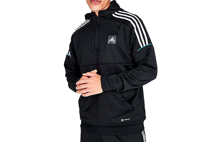Adidas Adidas Sweatshirts Men's Black Hooded Moderate Regular