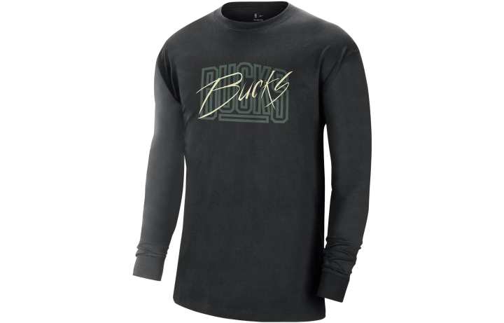 Nike Nike Milwaukee Bucks Courtside Men's Nike Nba Long-Sleeve Max90 T-Shirt