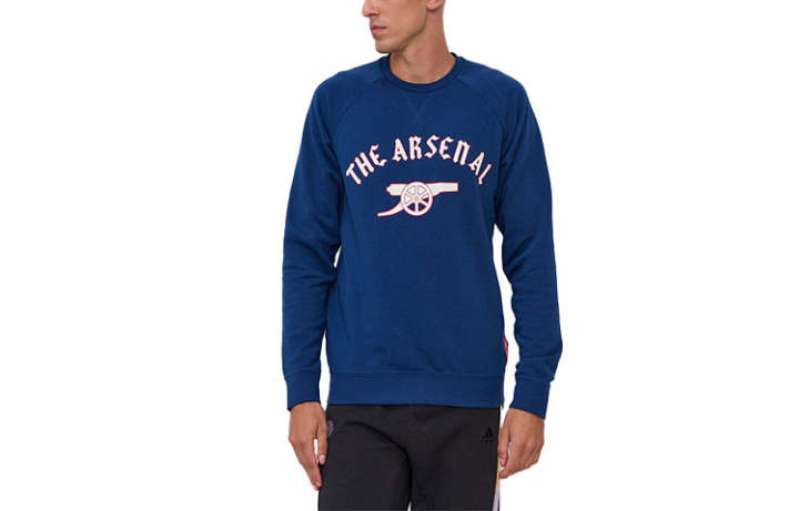 Adidas Adidas Arsenal Sweatshirts Men's Blue Crew Neck Moderate Regular