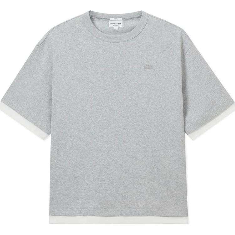 LACOSTE LACOSTE T Shirt Unisex Silver Gray