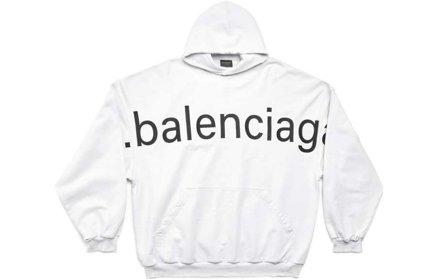 Balenciaga Logo Printed Oversized Hoodie