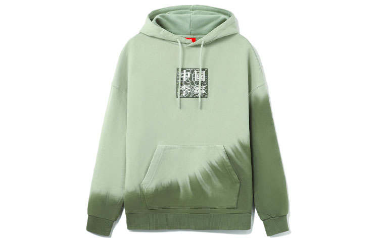 Li-Ning Li Ning Sweatshirts Unisex Green Hooded Moderate Regular