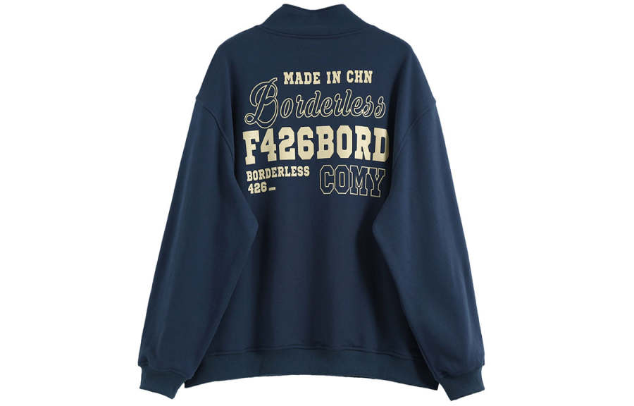 F426 F426 Sweatshirts Unisex Stand Collar Moderate Regular
