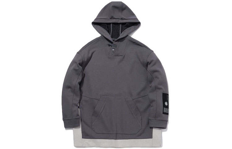 Li-Ning Li Ning Sweatshirts Men's Dark Gray Purple Hooded Moderate Regular