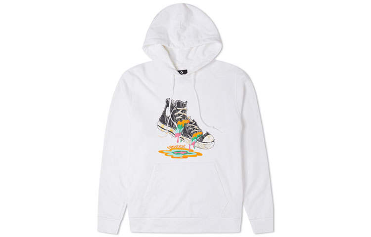 Converse Converse Sweatshirts Unisex White Hooded Thickened Regular