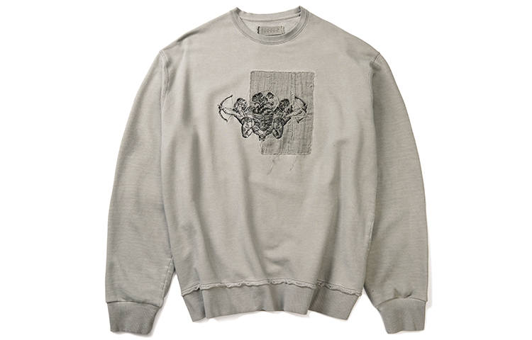 XVESSEL Sweatshirts Unisex Gray Crew Neck Moderate Regular