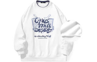 TVX Sweatshirts Unisex Crew Neck Thickened Mock Two Piece