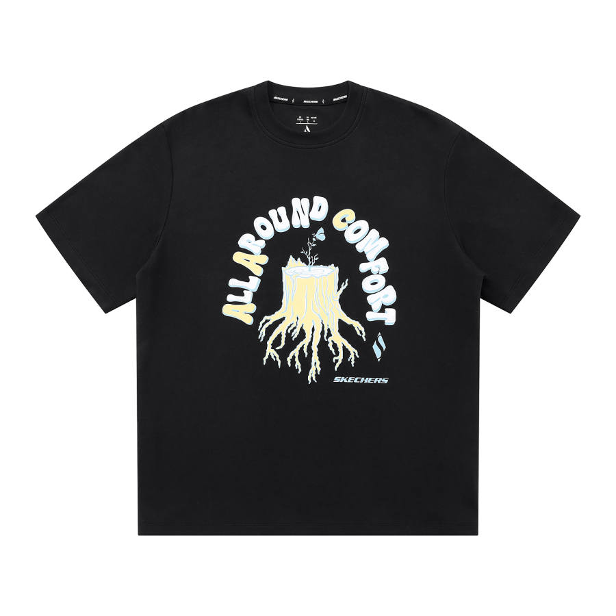 Skechers Elegant Diamond Collection T Shirt Unisex Pitch Black