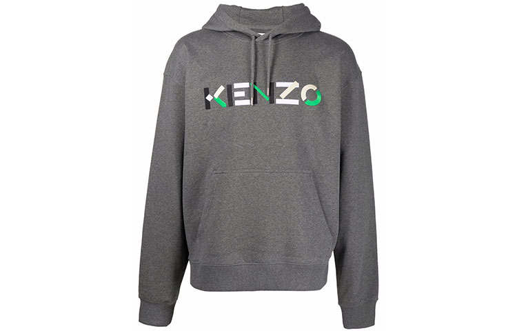 KENZO Sweatshirts Men's Gray Hooded Moderate Regular