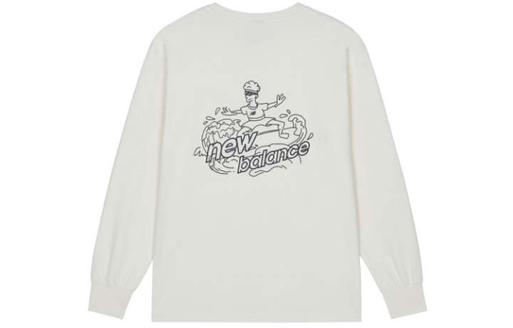 New Balance New Balance Sweatshirts Men's White Crew Neck Moderate Regular
