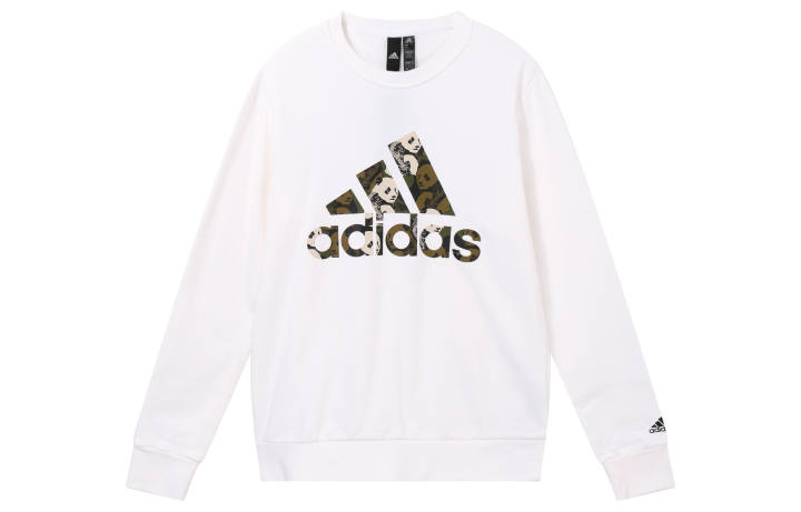 Adidas Adidas Sweatshirts Men's White Crew Neck Moderate Regular