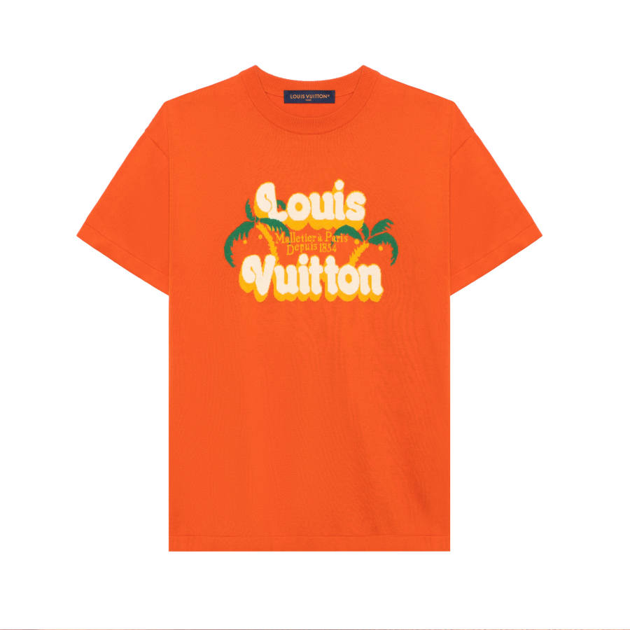 LOUIS VUITTON Short Sleeved Cotton Crewneck