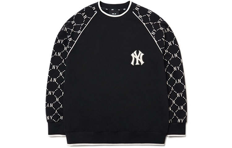 MLB MLB Monogram Sweatshirts Unisex Black Crew Neck Moderate Other