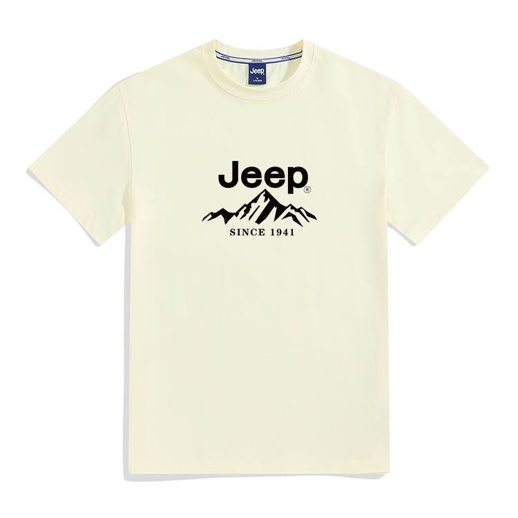Jeep T Shirts Unisex Crew Neck Moderate Straight Fit