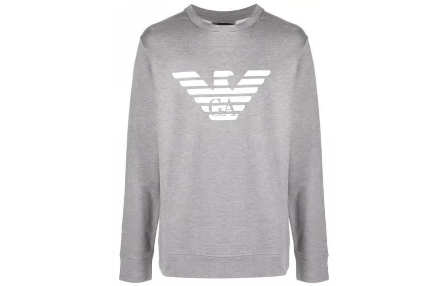 Emporio Armani logo-print crew neck sweatshirt