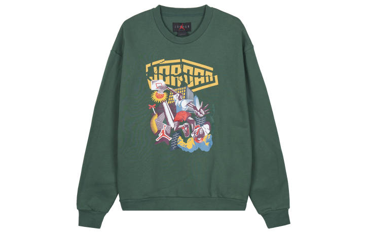 Jordan Jordan Sweatshirts Men's Green Crew Neck Thickened Regular