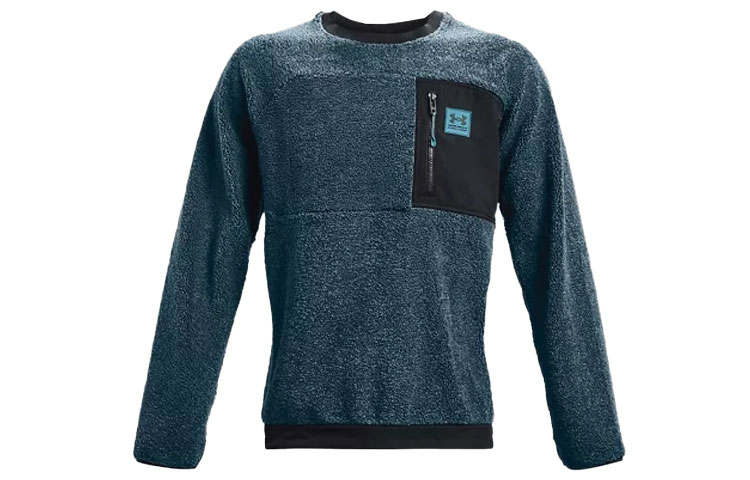 Under Armour Mission Sweatshirts Men's Blue Crew Neck Thickened Other