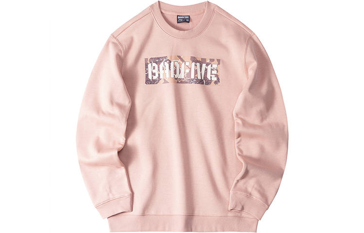 Li-Ning Li Ning Badfive Casual Crew Neck Fleece Lined Long Sleeved Sweatshirt Unisex Pink Couple's