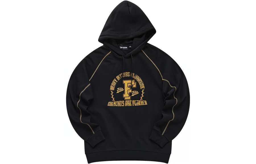 FILA FUSION Sweatshirts Men's Pitch Black Hooded Moderate Regular