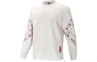 Adidas Neo Sweatshirts Men's Pink White Crew Neck Moderate Regular