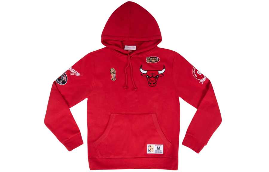 Mitchell Ness Mitchell Ness Sweatshirts Unisex Red Hooded Thickened Regular